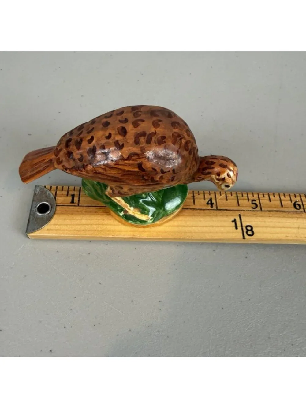 Vintage Ceramic Turkey Figurine Single Salt Pepper Shaker Thanksgiving 5.5”
